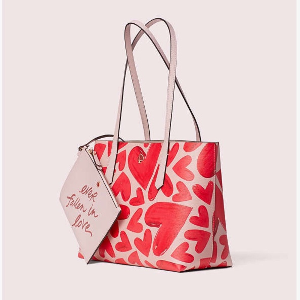 Kate Spade Ever Fallen in Love Heart Small Molly Tote Rare HTF